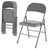 6 Pack Folding Chairs with Padded Cushion and Back - PU Leather Stackable Portable Dining Chairs Set, for Home and Office, Conference, Wedding, Party, Patio, Garden, for Indoor Outdoor, Grey