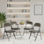 8 Pack Folding Chairs with Padded Cushion and Back - Fabric Stackable Portable Dining Chairs Set, for Home and Office, Conference, Wedding, Party, Patio, Garden, for Indoor Outdoor, Black Grey