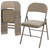 8 Pack Folding Chairs with Padded Cushion and Back - Fabric Stackable Portable Dining Chairs Set, for Home and Office, Conference, Wedding, Party, Patio, Garden, for Indoor Outdoor, Khaki