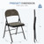 10 Pack Folding Chairs with Padded Cushion and Back - Fabric Stackable Portable Dining Chairs Set, for Home and Office, Conference, Wedding, Party, Patio, Garden, for Indoor Outdoor, Black Grey