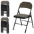 12 Pack Folding Chairs with Padded Cushion and Back - Fabric Stackable Portable Dining Chairs Set, for Home and Office, Conference, Wedding, Party, Patio, Garden, for Indoor Outdoor, Black Grey