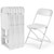 Folding Chairs Sets of 12, 330lbs Plastic Stackable Portable Patio Dining Sets, Fold Up for Indoor Outdoor, Camping, Garden, Party, Meeting (White)