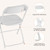 Folding Chairs Sets of 20, 330lbs Plastic Stackable Portable Patio Dining Sets, Fold Up for Indoor Outdoor, Camping, Garden, Party, Meeting (White)