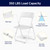 6 Pack White Plastic Folding Chairs, Lightweight Foldable Chair with 350lbs Capacity, Portable Seat with Sturdy Steel Frame for Indoor & Outdoor Use