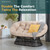Double Papasan Chair, 600lbs Capacity, Ergonomic Design, Soft Thick Cushion, Bee-Designed Frame, Durable Steel, 61", Beige - Black Base