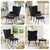 Set of 2, Modern Accent Chair with Ottoman, Upholstered Reading Chair with Ottoman Set, Wingback Chairs with Backrest & Metal Legs, Tufted-Button Armchair for Bedroom, Velvet, Black,