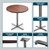 Premium Commercial-Grade Restaurant and Breakroom Cafe Table (Round, 36 in Diameter, 36 in Counter Height, X-Base, Gray Frame, Mahogany Laminate)