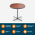 Premium Commercial-Grade Restaurant and Breakroom Cafe Table (Round, 36 in Diameter, 36 in Counter Height, X-Base, Gray Frame, Mahogany Laminate)