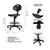 Height Adjustable Polyurethane Industrial Stool (Black, Armless, Stool Height)