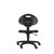 Height Adjustable Polyurethane Industrial Task Chair (Black, Armless, Standard Height)