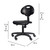 Height Adjustable Polyurethane Industrial Task Chair (Black, Armless, Standard Height)