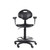 Height Adjustable Polyurethane Industrial Stool (Black, with Arms, Stool Height)