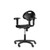 Height Adjustable Polyurethane Industrial Task Chair (Black, with Arms, Standard Height)
