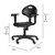 Height Adjustable Polyurethane Industrial Task Chair (Black, with Arms, Standard Height)