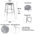 Premium Commercial-Grade All-Purpose Round Stool (Height-Adjustable, 18–27 inch Range, Gray Frame, Vinyl Padded Seat, 2-Pack)