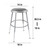 Premium Commercial-Grade All-Purpose Round Stool (Height-Adjustable, 18–27 inch Range, Gray Frame, Vinyl Padded Seat, 2-Pack)