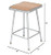 Premium Commercial-Grade All-Purpose Square Stool (24-inch Height, Gray Frame, Masonite Wood Seat, 2-Pack)