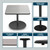 Premium Commercial-Grade Restaurant and Breakroom Cafe Table (Square, 36 in Side, 36 in Counter Height, Round-Base, Black Frame, Gray Nebula Laminate)