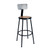 Premium Commercial-Grade All-Purpose Round Stool with Backrest (30-inch Height, Black Frame, Masonite Wood Seat)