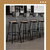Premium Commercial-Grade All-Purpose Round Stool with Backrest (30-inch Height, Black Frame, Masonite Wood Seat)