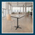 Premium Commercial-Grade Restaurant and Breakroom Cafe Table (Square, 36 in Side, 42 in Bar Height, X-Base, Black Frame, Gray Nebula Laminate)