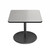 Premium Commercial-Grade Restaurant and Breakroom Cafe Table (Square, 36 in Side, 30 in Dining Height, Round-Base, Black Frame, Gray Nebula Laminate)