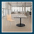Premium Commercial-Grade Restaurant and Breakroom Cafe Table (Square, 36 in Side, 30 in Dining Height, Round-Base, Black Frame, Gray Nebula Laminate)