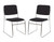Commercial-Grade Fabric Padded Stack Chair (Black, 2-Pack)