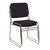 Commercial-Grade Fabric Padded Stack Chair (Black, 2-Pack)