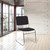 Commercial-Grade Fabric Padded Stack Chair (Black, 2-Pack)