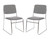 Commercial-Grade Fabric Padded Stack Chair (Classic Gray, 2-Pack)