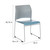 Commercial Stack Chair (Vinyl Padded Seat and Back, Gray Blue, Gray Frame, 4-Pack)