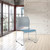 Commercial Stack Chair (Vinyl Padded Seat and Back, Gray Blue, Gray Frame, 4-Pack)