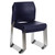 Commercial Stack Chair (Hard Plastic Seat and Back, Midnight Blue, Chrome Frame, 4-Pack)