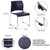 Commercial Stack Chair (Hard Plastic Seat and Back, Midnight Blue, Chrome Frame, 4-Pack)