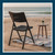 High Back Folding Chairs, Blow-Molded Polyethylene Commercial-Grade Seating for Indoor and Outdoor Use, 500 lb Weight Capacity, 4-Pack (Black)