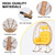 Wicker Rocking Egg Chair 330lbs Capacity Outdoor Indoor Oversized Rattan Chair with Cushion All-Weather Luxury Lounge Chair for Patio Balcony Backyard Garden (Yellow and Yellow)
