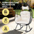 Wicker Rocking Egg Chair 330lbs Capacity Outdoor Indoor Oversized Rattan Chair with Cushion All-Weather Luxury Lounge Chair for Patio Balcony Backyard Garden (Black and White)