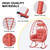 Wicker Rocking Egg Chair 330lbs Capacity Outdoor Indoor Oversized Rattan Chair with Cushion All-Weather Luxury Lounge Chair for Patio Balcony Backyard Garden (Orange-red and Orange-red)