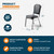Silhouette Back Upholstered Stackable Banquet Chairs Premium Commercial Seating (2 Pack, Vinyl, Midnight Blue, Silvervein Frame)