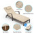 Outdoor Chaise Lounge Set of 2 Rattan Patio Folding Chaise Lounge Adjustable 5 Position Back Patio Pool Lounge Chair with Cushion Pillow for Poolside Backyard Deck Porch Khaki