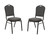Silhouette Back Upholstered Stackable Banquet Chairs Premium Commercial Seating (2 Pack, Fabric, Natural Greystone, Black Santex Frame)