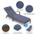 Outdoor Chaise Lounge Set of 2 Rattan Patio Folding Chaise Lounge Adjustable 5 Position Back Patio Pool Lounge Chair with Cushion Pillow for Poolside Backyard Deck Porch Blue