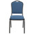Series Silhouette Back Upholstered Stackable Banquet Chairs Premium Commercial Seating (2 Pack, Fabric, Natural Blue, Black Santex Frame)