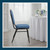 Series Silhouette Back Upholstered Stackable Banquet Chairs Premium Commercial Seating (2 Pack, Fabric, Natural Blue, Black Santex Frame)