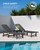 Outdoor Chaise Lounge Chair, HDPE Patio Lounge Chair with Cup Holder, 5 Positions Adjustable Poly Lounger with Rolling Wheels for Poolside, Deck, Sunbathing, Grey
