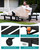Outdoor Chaise Lounge Set of 2, All-Weather HDPE Pool Lounge Chairs with 5-Position Adjustable Reclining Backrest, Rolling Wheels & Cup Holder for Poolside, Black