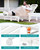 Outdoor Chaise Lounge Set of 2, All-Weather HDPE Pool Lounge Chairs with 5-Position Adjustable Backrest, Rolling Wheels & Cup Holder for Poolside, White
