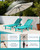 Outdoor Chaise Lounge Set of 2 with 9FT Umbrella, HDPE Pool Lounge Chair with 5-Position Adjustable Backrest, Patio Lounger with Rolling Wheels & Cup Holder for Pool, Aruba