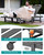 Outdoor Chaise Lounge Set of 4, Patio Lounge Chairs with 5 Positions Adjustable Reclining Backrest, HDPE Lounge Chairs with Rolling Wheels & Cup Holder for Poolside, Beach, Garden, Grey